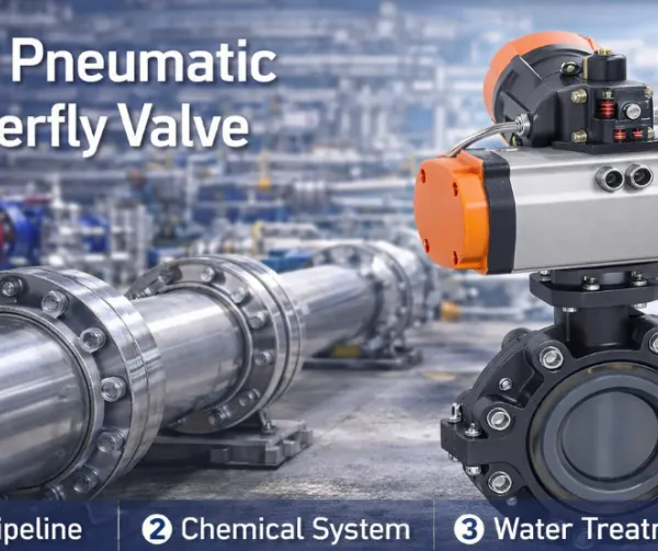 PVC-U Lug Butterfly Valve ANSI Pneumatic Actuated Valve for Industrial Pipeline