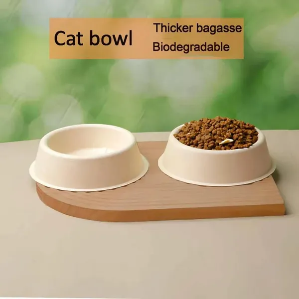 Eco-friendly Pulp Pet Bowl, Pet Feeding,cat Bowl,dog Bowl,leak-prof Stackable for Easy Storage, Microwave Safe