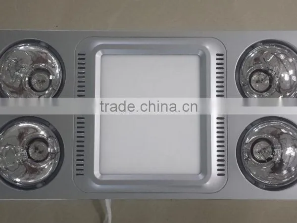 Ceiling Air-heating PTC Ceramic Bathroom Heater With 4 Infrared Lamps DHL306-01 photo-2