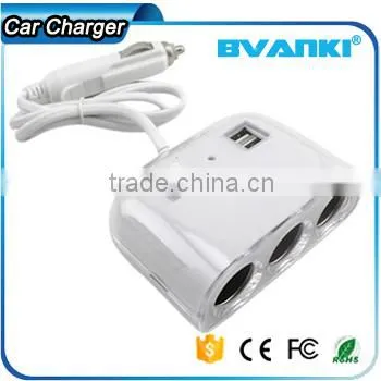 New Factory Price 3 Sockets Car Cigarette Lighter DC Power 12V 24V Car Cigarette for IPhone Usb Car Charger With Dual USB Ports Supplier's Choice photo-4
