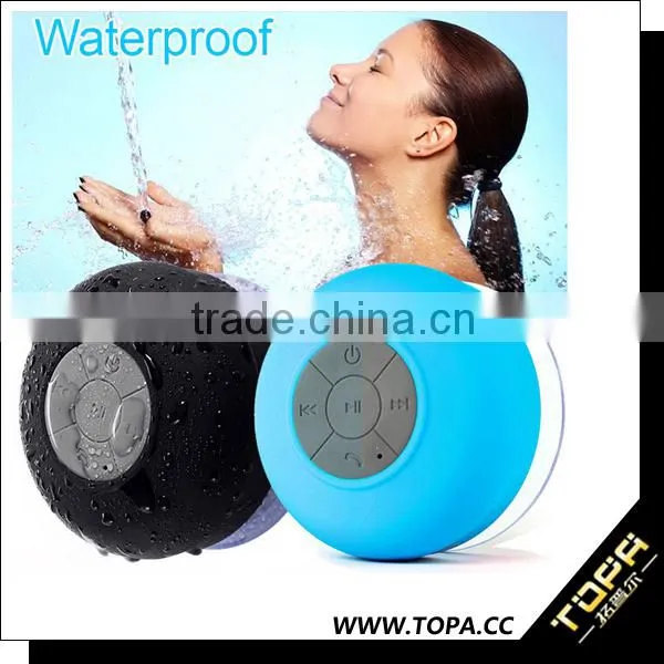 2015 Portable Waterproof Bluetooth Speaker Shower Speaker Car Handsfree Receive Call & Music Suction Phone