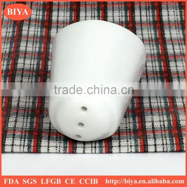 white ceramic small salt and pepper shaker set sieve shaker