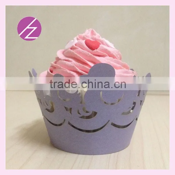 Wholesale Laser Cutting Baby Shower Baby Born Favor Customized Wedding Paper Cupcake Wrappers DG-87 photo-4
