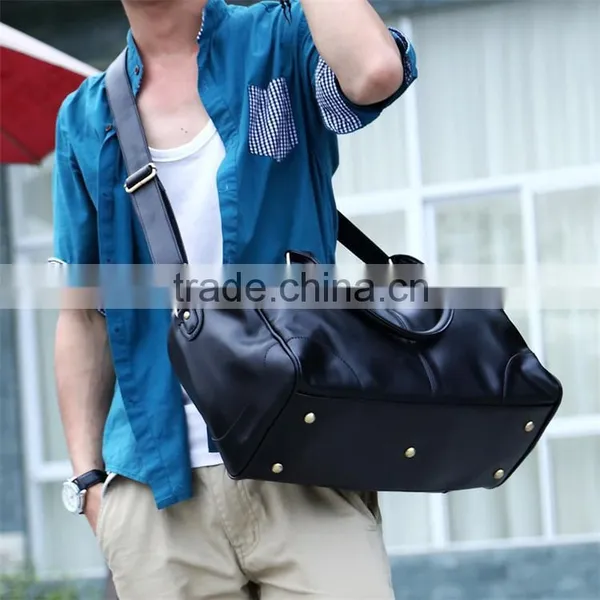 Family Durable Travel Time Leather Weekend Luggage Travel Bags photo-2