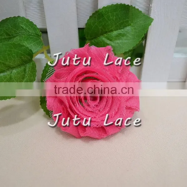 Chic Ladies Party Dress Flower/ Fashion Wedding Flower/ Chiffon Shabby Trim Flower photo-4