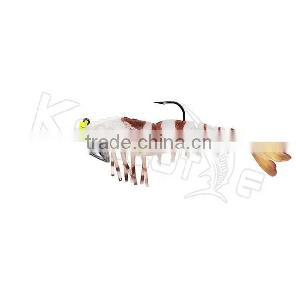 CHS007 Live Shrimp Lure With Lumo Eyes With Long Antenna VMC Hook photo-4