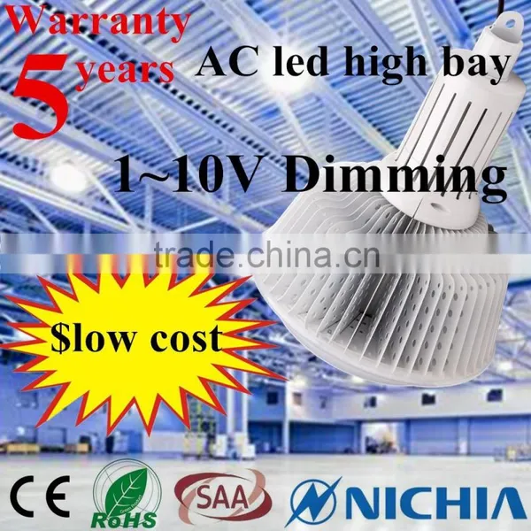 Driver on PCB AC 160w Led High Bay Light 1-10v Dimming 5years Warranty