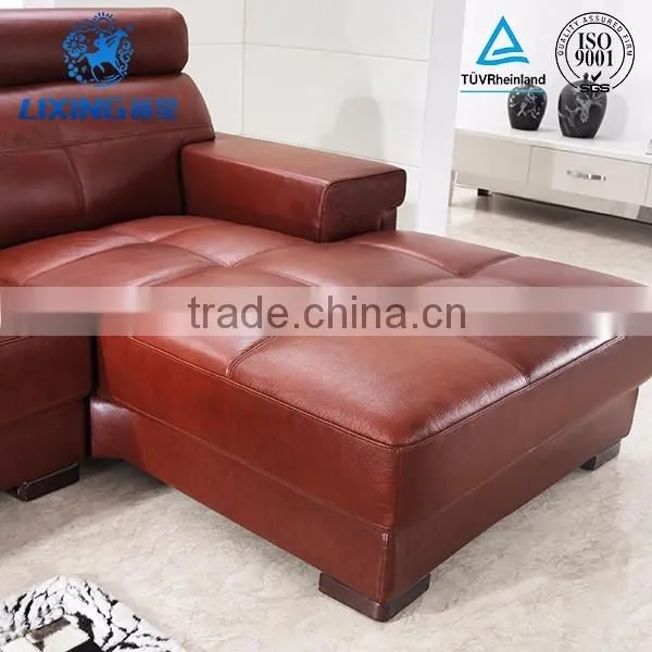 Living Room Corner Luxury European Style Leather Sofa Set photo-3