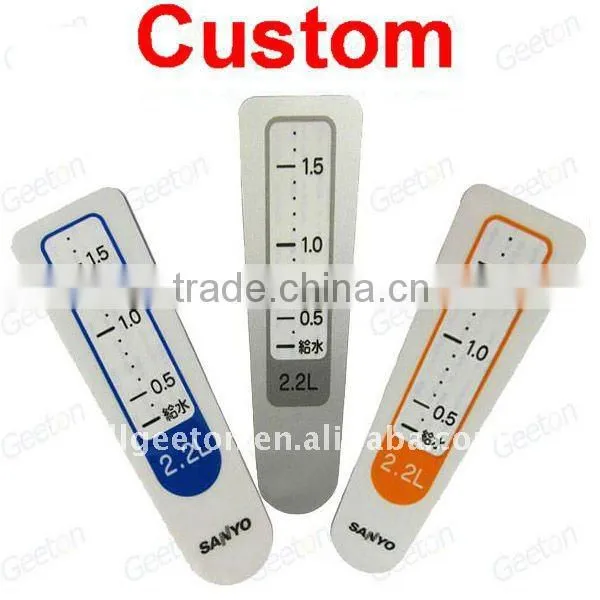 Screen Printing PC Embossing Membrane Nameplate Water Heater Label