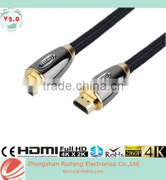 V2.0 Black HDMI Cable With Ethernet and Gold Connector Support 3D and 4K From 0.5-40m photo-4