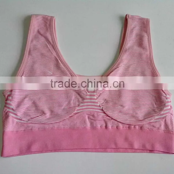 Ladies Orignal One PIece Plus Size Yogawear Seamless Compresssion Stripes Crossfit Sports Bra photo-4