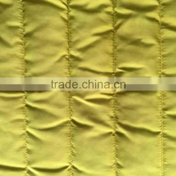 Polyester Stripe Embroidered Thermal Padded Fabric With Quilting for Down Coats/jacket photo-2
