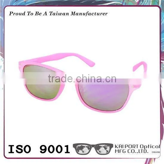 Attractively UV400 Protect Neon Color Design Rubber Mirror Sun Glasses photo-3