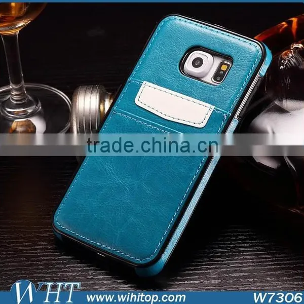 Luxury Leather Mobile Phone Case for Samsung Galaxy S6 S6 Edge With Card Slot photo-2