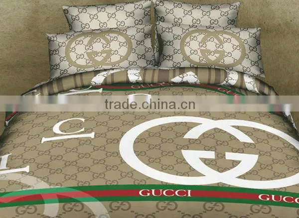 3D Luxury Brand Design 100%cotton Reactive Printed Bedding Set photo-2