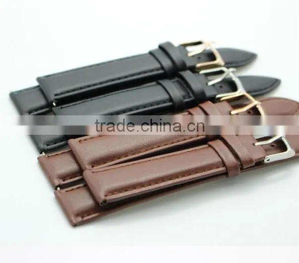 Top Quality 20mm Watchband Silver Rose Gold Fashion Leather Interchangeable Strap for Mujer Watches