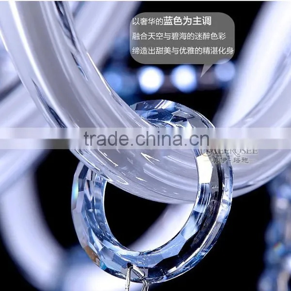 Fashion Colored Cristal Chandelier Modern Blue Glass Chandelier MDS36 L6 photo-2