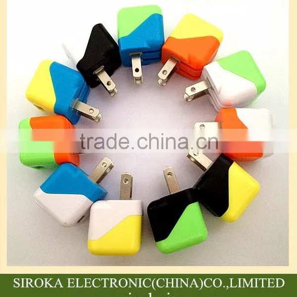 Customized Colors Univesal Single USB US Plug Charger Adapter 5V 1A for Smartphones photo-6