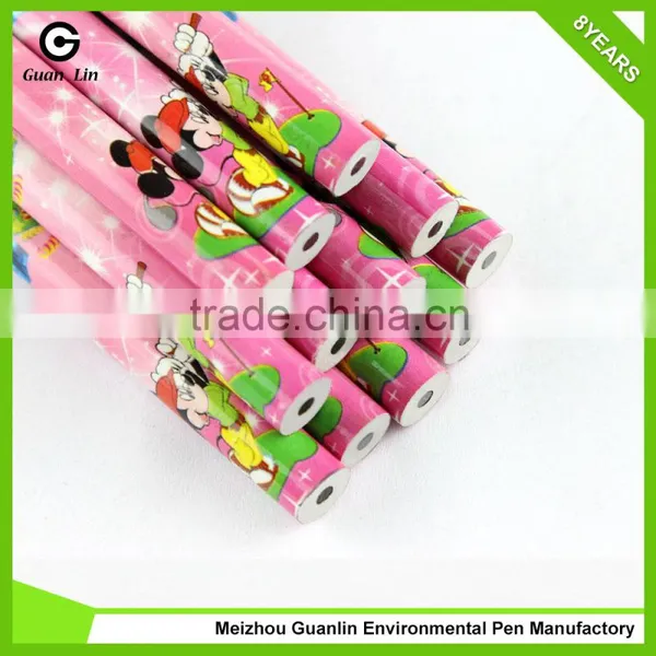 New Arrival Standard 12 Pcs Cartoon Pink Dipped Pencil
