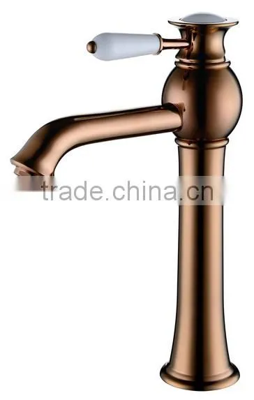 Deck Mounted Antique Copper Basin Mixer Faucet Made in China photo-4
