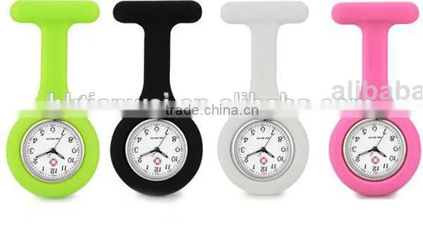Hot Sale and Fashion New Silicone Nurse Watch With Assorted Colors Fob Price