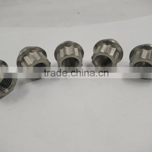 GR5 12 Point Socket Titanium Lug Nuts in Stock photo-4