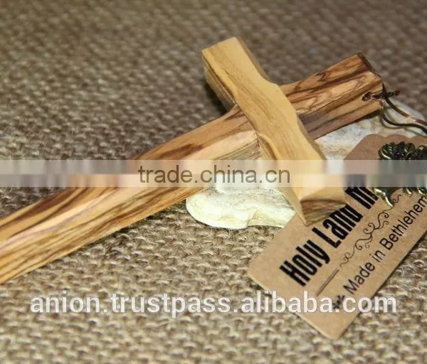 Original Olive Wood Hand Made Cross From Bethlehem. Christian