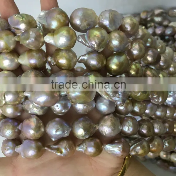 Baroque 15-17mm Purple Necklace photo-6