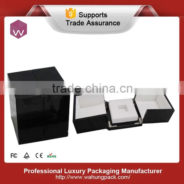 Black Magnetic Perfume Box Wooden Special Design Perfume Display photo-2