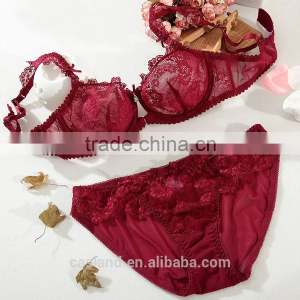 Sexy Lace Lingerie Unlined Bra and Panty(FPY323) photo-5