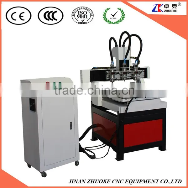 ZhuoKe CNC 6060 Metal Engraving Machine For Drilling And Milling With 3 Spindle Head Rotary Axis 600*600mm CE Approved ZK-6060 photo-3