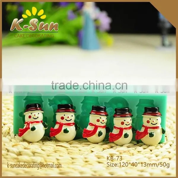 Merry Christmas Collection Silicone Mold MINI Snowman Silicone Chocolate Mold