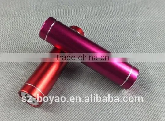 2016 2600mah Colorful Cylinder Smart Power Bank With Flashlight photo-3