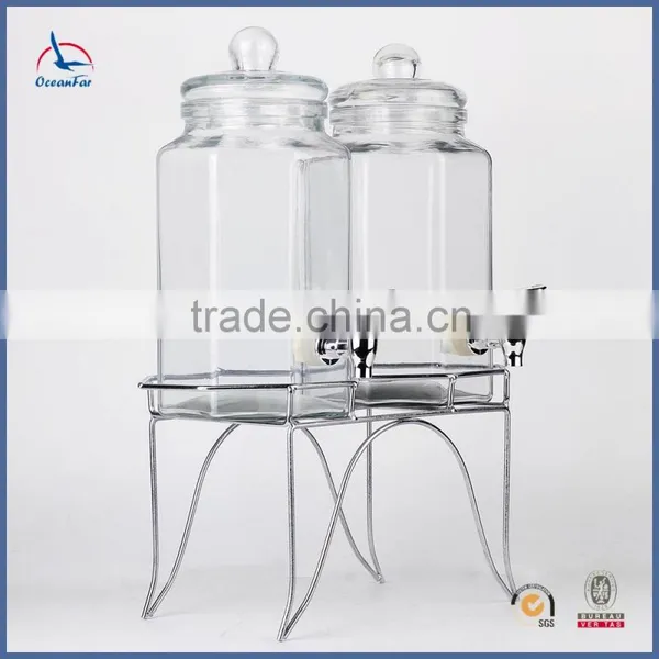 Recycled Glass Honey Dispenser Bulk Selling Glass Jar With Tap photo-2