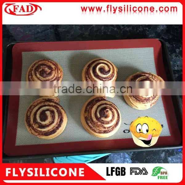 Square Round Shape Multifunctional Food Grade Silicone Fiberglass Baking Mat photo-6