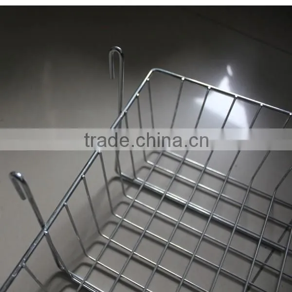 Metal Wire Mesh Slatwall Basket,display Basket,supermarket Hanging Basket photo-3