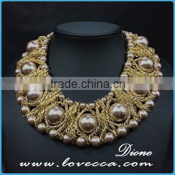 Hot Christmas Gift Jewelry Exaggerate Gold Chain Big Stone Collar Necklace photo-2