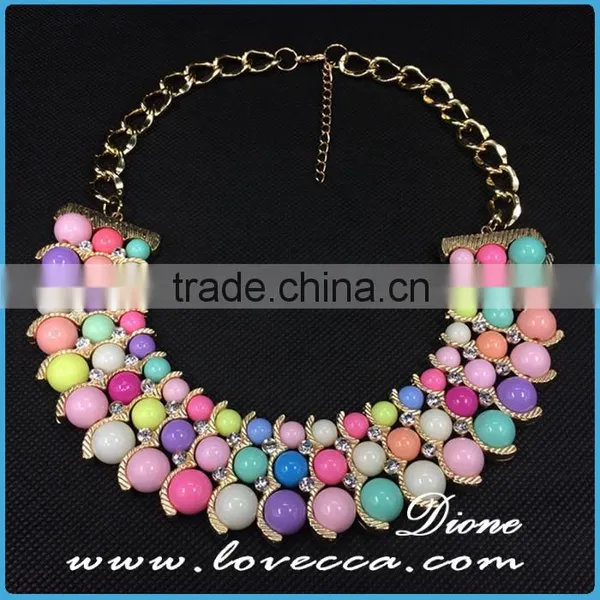 Luxury Classy Women Fashion Gold Alloy Exaggerate Statements Crystal Gift Necklace Wholesale photo-4