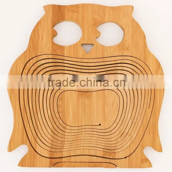 Cute Barbie Doll Toy Home Basket Bamboo Wooden Basket