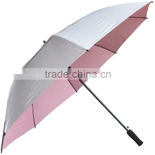 Silver Coated Fiberglass Double Layer Golf Umbrella photo-3