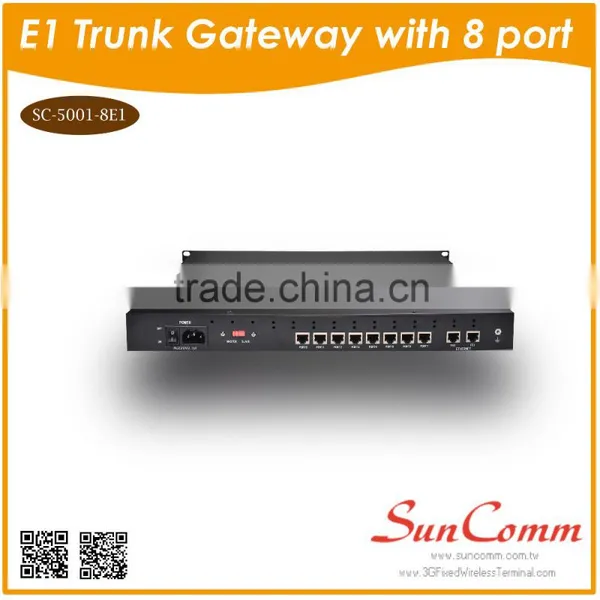 SC-5001-8E1 NEW Design Support H.323/SIP Protocol Digital Trunk Gateway With 8portE1 photo-2