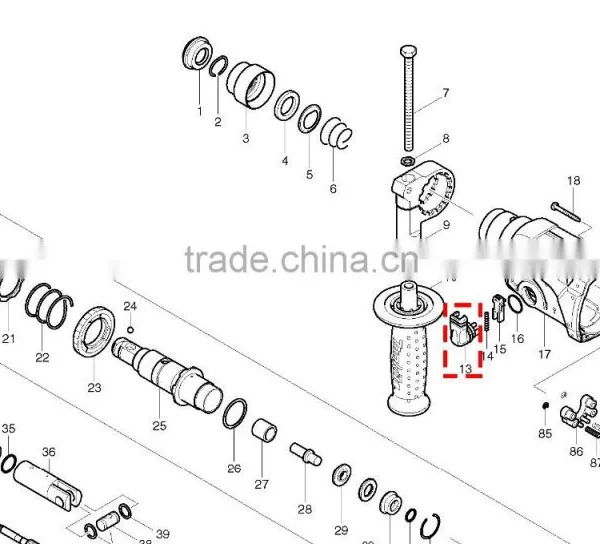 Power Tool Spare Parts HR2470 Hammer Parts Change Lever Speed Switch photo-2