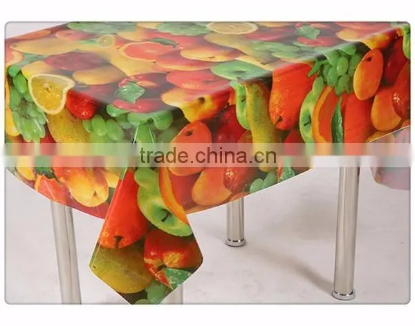 PVC Transparent Printed Tablecloth / PVC Table Cloth Rolls