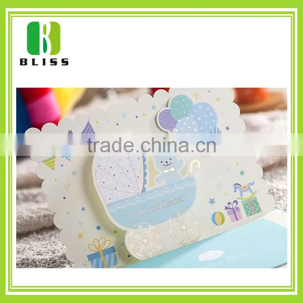 Hot-Selling High Quality Low Price Custom Folding Lovely 3d Ribbon Music Birthday Greeting Card photo-5