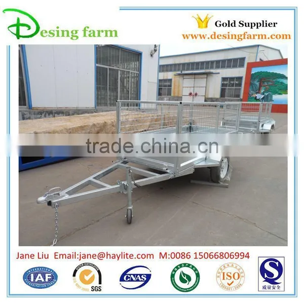Galvanized Box Trailer With Mesh Cage for Sale photo-6