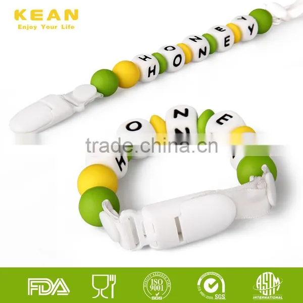 New Arrived Wood And Metal Pacifier Clip Baby Paicifer Holder Clip photo-6