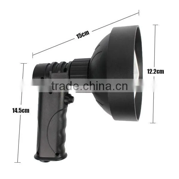 Aluminum Alloy Head CREE 27W LED Rechargeable Handheld Spotlight Fox Lamping Security Torch 2200lm photo-5