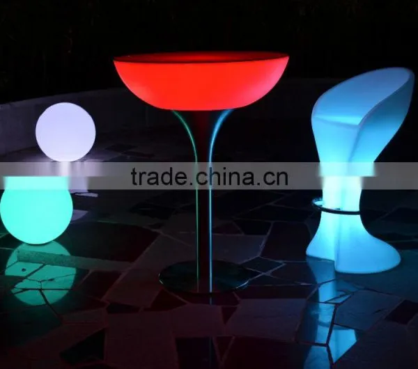 PE Plastic Remote Control LED Bar Tables/color Changing LED Cocktail Tables/illuminated LED Light up Table photo-5