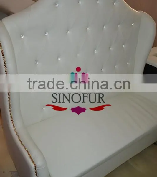 White Leather Wedding Furniture Wedding Sofa photo-2