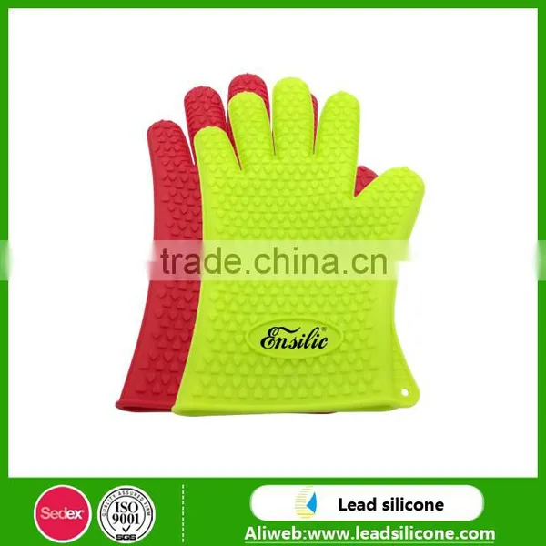 Kitchen Mitts Cooking Silicone Glove , Silicone Oven Heat Resistant Gloves photo-4